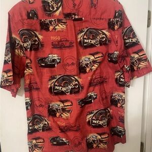 VTG Clearwater Outfitters 1958 Corvette Hawaiian Short SleeveButton Down Shirt